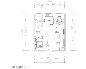 [江苏]某复式别墅样板间CAD施工图+效果图
