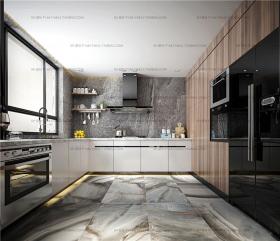 现代厨房橱柜餐具3D模型