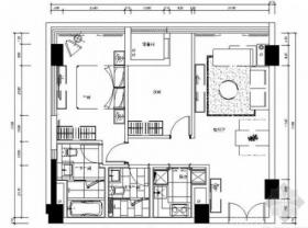 [浙江]商务楼SOHU风格75平两居室室内设计装修施工图