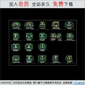 CAD04058多层住宅户型图CAD