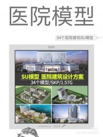 【614】医院医疗建筑方案设计投标SU草图模型