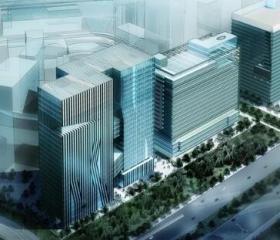 [深圳]24层双筒结构知名电子企业研发大厦建筑设计方案文...
