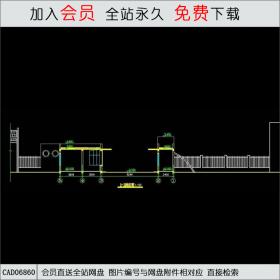 现代风格大门CAD