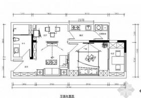 花园洋房简约欧式风格两居室室内装修施工图（含效果）