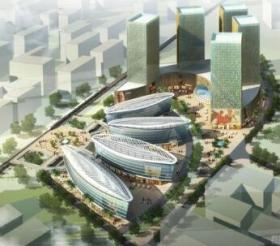 [云南]板式平面兰花状生态城市综合体建筑设计方案文本