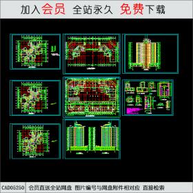 CAD05250 高层建筑全套施工图纸CAD文件CAD
