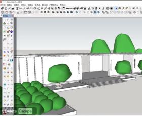 sketchup创建景观门头（莫比乌斯环）——李可乐（美果设计）