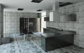 013 餐厅厨房模型