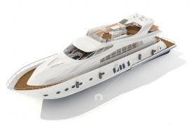 游艇船舶帆船轮船 3Dmax模型高端国外3D文件