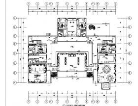 中式风格四居室别墅设计施工图（附效果图）