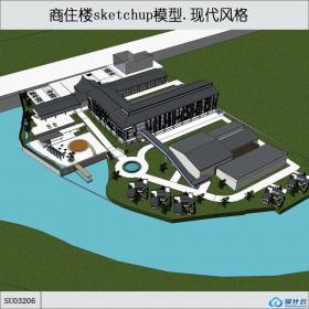 SU03206滨水商住区，现代主义风格，1~5