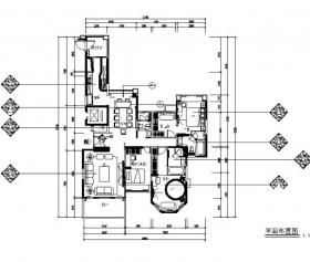 现代简约样板房设计CAD施工图（含效果图）