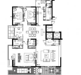 [宁波]某楼盘标准层三居室样板房施工图