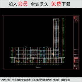 CAD05760 8-2商业综合体剖面图CAD
