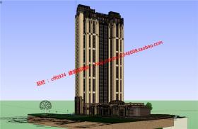NO00600su模型+cad施工图新古典公寓楼公馆会所建筑方案设计