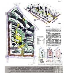《城市规划快题考试手册》157页，考研快题景观手绘