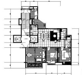 [浙江]某高层住宅三居室样板房施工图（含实景）