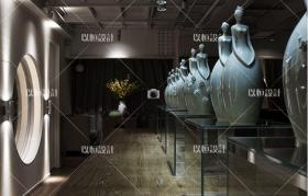 YH01761玉器展厅展馆 展台洽谈区会馆 设计方案效果带CAD施...