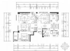 精品雅致高级简欧风格四居室样板间室内装修设计施工图...