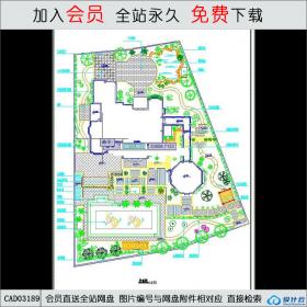 办公大楼设计庭院绿化景观CAD