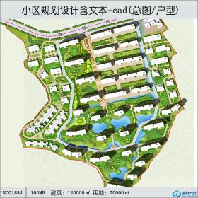 小区规划建筑方案设计资源作品cad图纸平面户型文本jpg效...