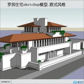 SU06219罗宾住宅，现代主义大师赖特名作，3层