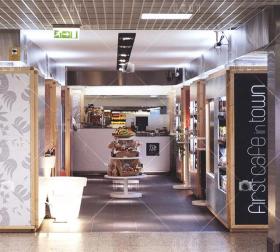 76- 食品店餐厅室内外装修效果图平面实景店面装修原创设...