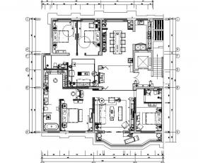 [郑州]正弘瓴当代中式样板间设计施工图及效果图