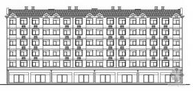 某六层坡屋顶住宅楼建筑方案图