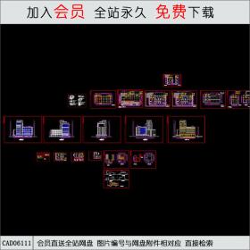 岛火车站店建筑施工图CAD