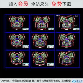 CAD04167河南某小区高层户型图CAD