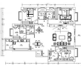 [福建]某小区四居室施工图