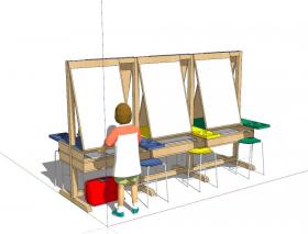 儿童桌椅SU模型 (10)