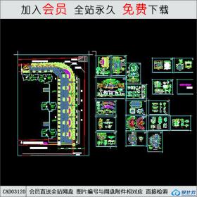 沿路绿化带城市广场CAD