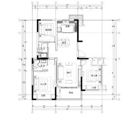 现代风格三居室住宅施工图+实景照片+3D模型