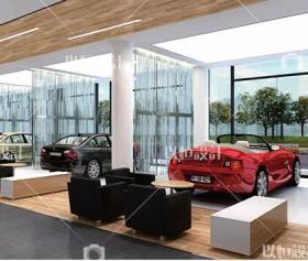 353-创意汽车展厅效果图标书图 CAD全套DWG施工图 原创设计...