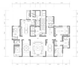 [郑州]梁建国-建业天筑603㎡超大平层样板间全套施工图...