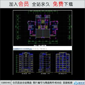 CAD03461-4叠层复式-平面立面CAD