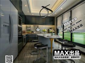 现代厨房3Dmax模型 (2)