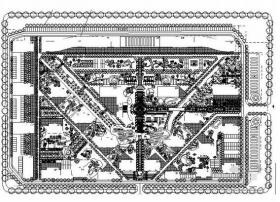 某10万平米方形地块居住区规划方案总平面图