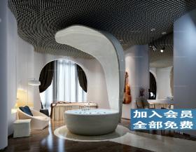 美容院spa会所3d模型室内工装设计3dmax模型配套CAD效果图