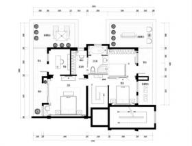 星海湾家装设计完整施工图及高清效果图