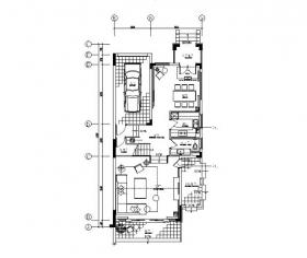 [广东]现代风格别墅样板间设计CAD施工图（含效果图）