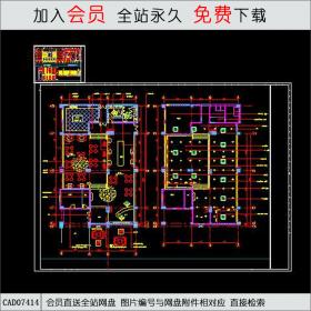 西式餐厅平面布置图CAD