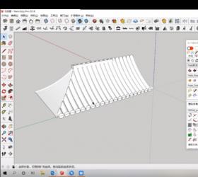 SketchUp草图大师基础课程_16（中式长廊建模思路）