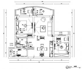 班芙春天简约美式风格二居室住宅设计施工图（附效果图...