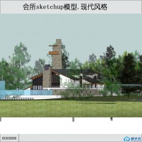SU03509会所，现代主义风格，2层