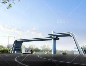 JZ96-建筑大门入口设计效果图高清无水印参考资料 原创设...