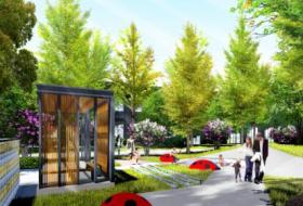 [江苏]极简折线型现代商住豪宅社区景观设计方案