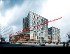 NO00028商业综合体购物中心办公楼建筑方案设计cad图纸文本j...